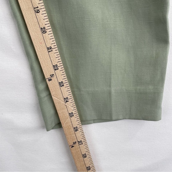 Banana Republic Pants Women Small Light Green Linen Pull On Elastic Waist Comfy - Picture 15 of 15